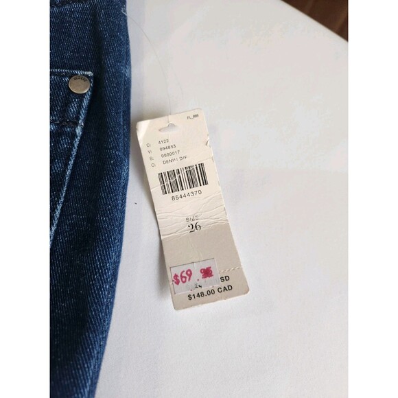 Anthropologie Maeve NWT Size 26 High Rise Slim Ankle Jeans Dark Wash Stretch - Picture 6 of 13